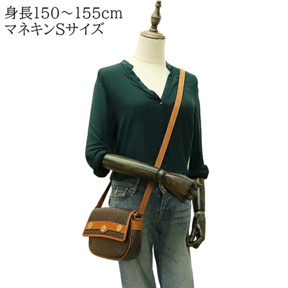 Celine Shoulder Leather Crossbody Canvas Macadam Bag - Picture 9 of 9